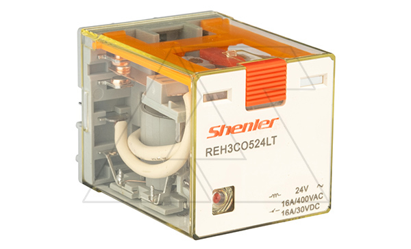 Купить Реле REH3CO524LT, 3CO, 16A(400VAC/30VDC), 24VAC, мех. индикация, тест-кнопка, LED фото