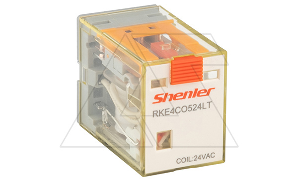 Купить Реле RKE4CO524LT, 4CO, 5A(250VAC/30VDC), 24VAC, мех. индикация, тест-кнопка с блокировкой, LED фото
