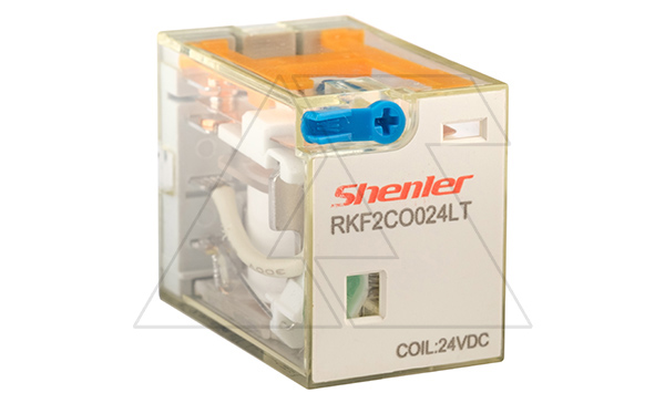 Купить Реле RKF2CO024LT, 2CO, 12A(250VAC/30VDC), 24VDC, мех. индикация, тест-кнопка с блокировкой, LED фото