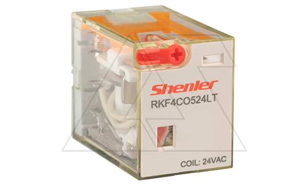 Купить Реле RKF4CO524LT, 4CO, 6A(250VAC/30VDC), 24VAC, мех. индикация, тест-кнопка с блокировкой, LED фото