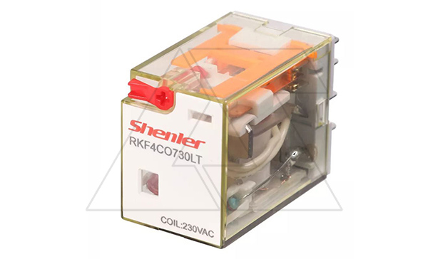 Купить Реле RKF4CO730LT, 4CO, 6A(250VAC/30VDC), 230VAC, мех. индикация, тест-кнопка с блокировкой, LED фото