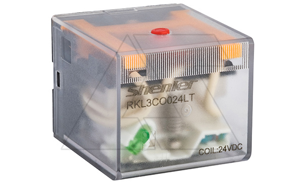 Купить Реле RKL3CO024LT, 3CO, 10A(250VAC/30VDC), 24VDC, мех. индикация, тест-кнопка с блокировкой, LED фото