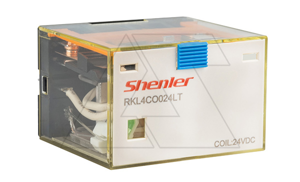 Купить Реле RKL4CO024LT, 4CO, 10A(250VAC/30VDC), 24VDC, мех. индикация, тест-кнопка с блокировкой, LED фото