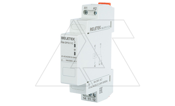Купить Реле промежуточное модульное RM-DPS1/1C16-UNI, 1CO, 16A(250VAC/24VDC), 24_240VAC/DC, LED, 1M фото