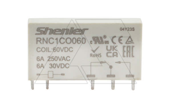 Купить Реле RNC1CO060, 1CO, 6A(250VAC/30VDC), 60VDC, для печатных плат и цоколей SNB05/SNC05, IP60 фото