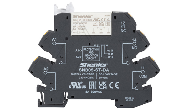 Купить Реле интерфейсное RNC1CO060 с колодкой SNB05-ST-DA, push-in, 1CO, 6A(250VAC), 230VAC/DC, LED, W=6.2mm фото
