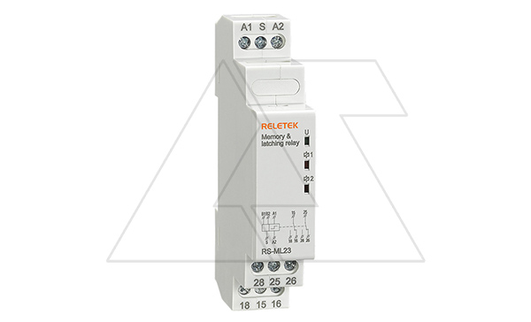 Купить Реле импульсное RS-ML23, 2CO, 10A(250VAC), 24_240VAC/DC, через S, с памятью, 1M фото