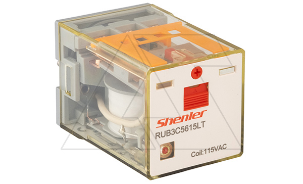 Купить Реле RUB3C5615LT, 3CO, 10A(250VAC/24VDC), 115VAC, мех. индикация, тест-кнопка с блокировкой, LED фото