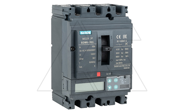 Купить Авт. выключатель SDM6-250L 3P, In=250A, ML5.0E, Ir=0.4_1In, Ii=2_15Ir, Isd=1.5_12Ir, LCD, MODBUS-RTU, Icu/Ics=50kA/400V фото