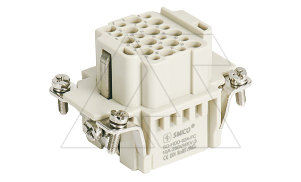 Купить Корпус вставки контактной, размер H6B, тип гнездо, 24+PE, 10A, 250V, обжимной контакт фото