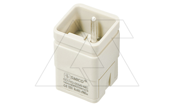Купить Корпус вставки контактной, размер H3A, тип вилка, 5P+PE, 16A, 230/400V, обжимной контакт фото