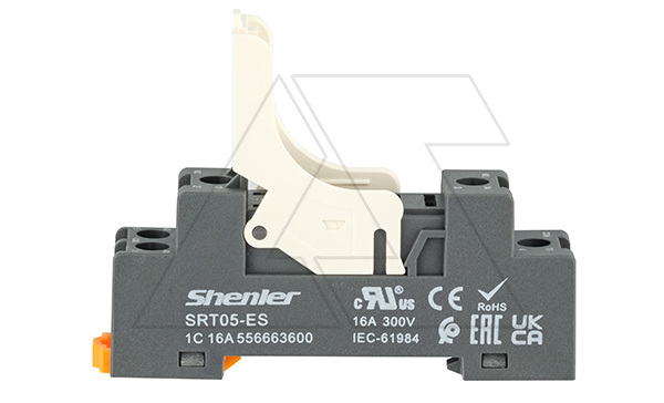 Купить Цоколь SRT05-ES+SR20L, 16A(300V), с фиксатором, винтовой зажим, черный, на рейку DIN35/панель, для RFT1CO, 46.61, G2R-1, KRI1 фото