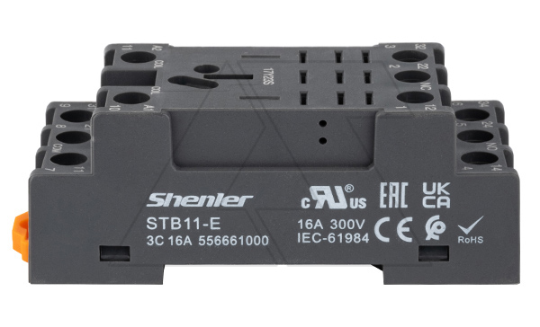 Купить Цоколь STB11-E, 3CO, 16A(300V), винтовой зажим, черный, на рейку DIN35, для RKL3CO, 56.33, RPM3, LY3 фото