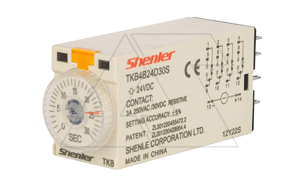 Купить Реле времени TKB4B24D30S 4CO, 5A, 24VDC, задержка включения, LED, 1s-30s±5%, монтаж в цокль SKF14 фото