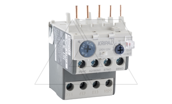 Купить Реле тепловой перегрузки UKH-12M, It=0.16_0.25A, 1NO+1NC, CLASS 10A, прямой монтаж для UKC(D)-6_16M фото