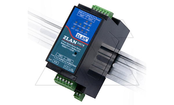 Купить Преобразователь интерфейсов ZLAN5407M, RS-485 в Ethernet, 4xRS-485, Modbus Gateway, MQTT Gateway, 24VDC, DIN35 фото
