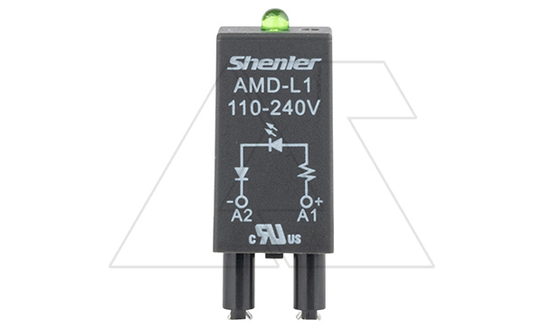 Купить Модуль AMD-L1, зеленый LED, 110_240VAC/DC, черный, для SRU, SKF14, SKC, SKB, STB, SRC*-E, SRB, GZT, GZM, GZS, GZMB, ES32 Shenler фото