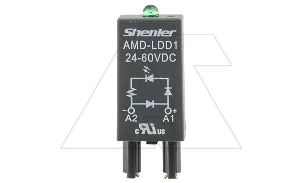 Купить Модуль AMD-LDD1, зеленый LED+диод, 24_60VDC, поляризация +А1/-А2, черный, для SRU, SKF14, SKC, SKB, STB, SRC*-E, SRB, GZT, GZM, GZS, GZMB, ES32 Shenler фото
