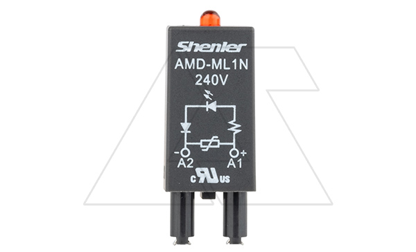 Купить Модуль AMD-ML1N, варистор + красный LED, 240VAC/DC, черный, для SRU, SKF14, SKC, SKB, STB, SRC*-E, SRB, GZT, GZM, GZS, GZMB, ES32 Shenler фото