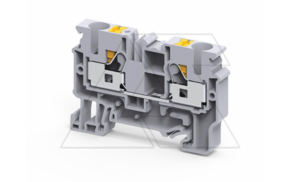 Купить Клемма проходная CP6/10 /8x62,8mm, push-in, 2 присоед., 10mm2, 57A, 1000V, серая Connectwell фото