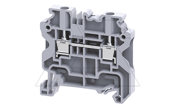 Купить Клемма проходная CY4 /6x50mm, винтовая, 2 присоед., 4(max 6)mm2, 32A, 1000V, серая Connectwell фото
