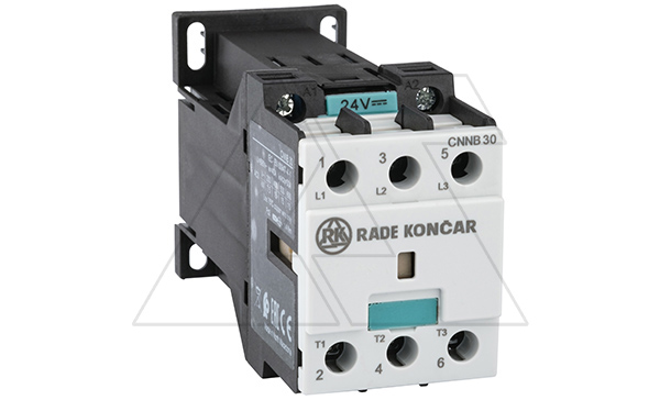 Купить Контактор CNNB 30 00, 24VDC, 3P, 30A/(40A по AC-1), 15kW(400VAC), Uk=24VDC Rade Koncar фото