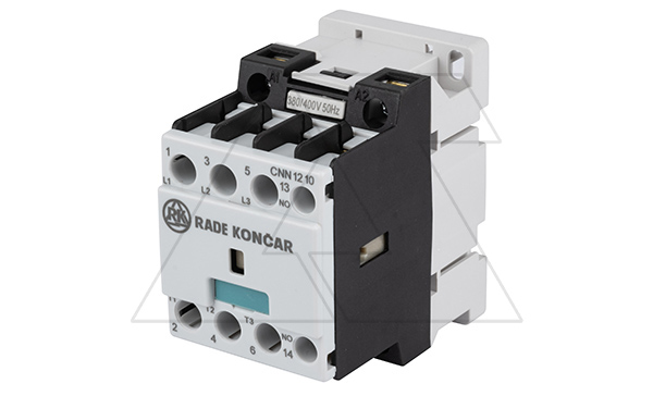 Купить Контактор CNN 12 10 380/400V 50Hz, 3P, 12A/(25A по AC-1), 5.7kW(400VAC), 380/400VAC, 1NO Rade Koncar фото