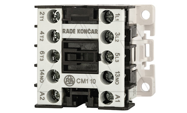 Купить Мини-контактор CM1 10 24V 50Hz, 3P, 9A/(20A по AC-1), 4kW(400VAC), 24VAC, 1NO Rade Koncar фото