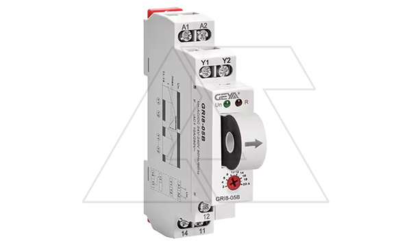 Купить Реле контроля тока GRI8-05B, In=(2_20A) AC/DC, 1CO, 10A(250VAC), Uпит 24_240VAC/DC, Imax/Imin, встроенный ТТ D=8mm, 1M GEYA фото
