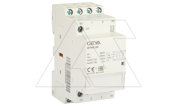 Купить Контактор модульный GYHC-4P, 20A, 2NO+2NC, 24VAC/DC, 2M GEYA фото