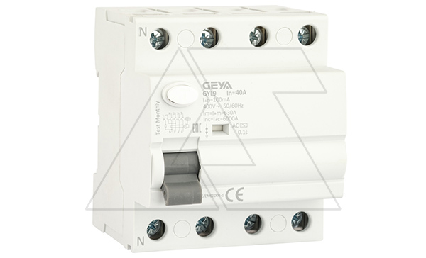 Купить УЗО GYL9-4P-40A-100mA, 4P, 40A, 6 kA, 100mA, тип AC, 4M GEYA фото
