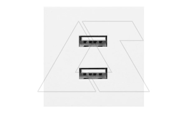 Купить Noen - Розетка 2хUSB, 2М, 5V, 2,1A, белая ORNO фото