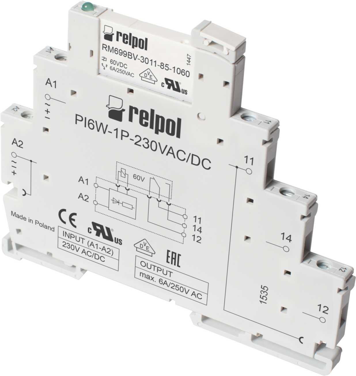 Купить Интерфейсное реле PIR6W-1P-24VDC-01 фото