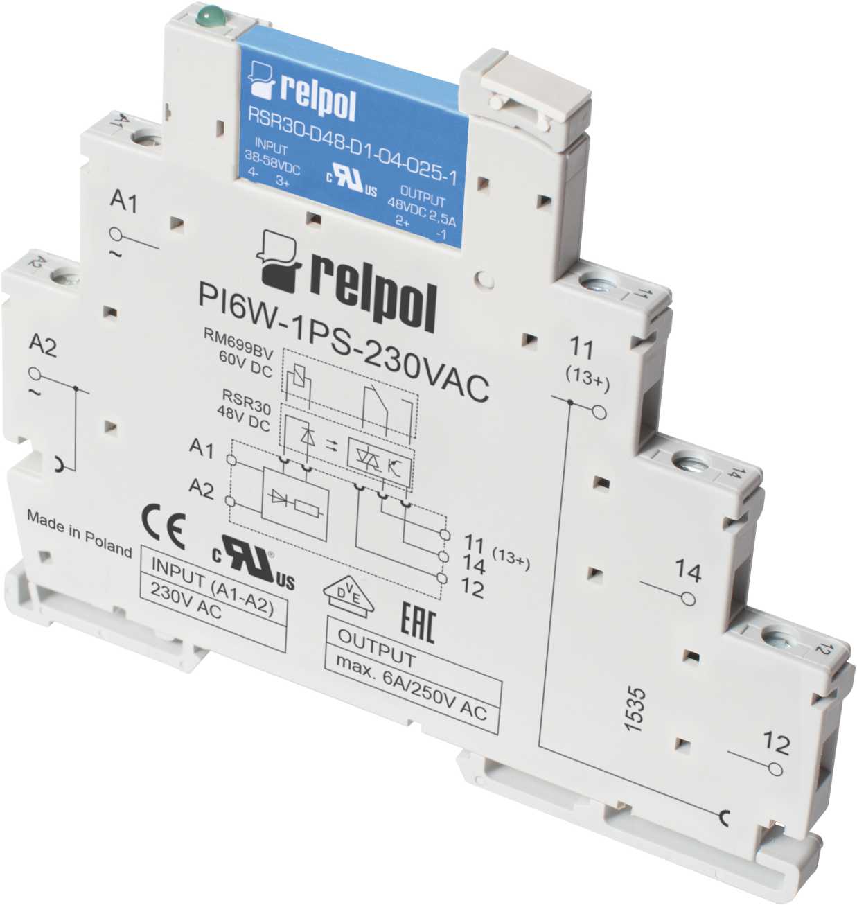 Купить Интерфейсное реле PIR6W-1PS-12VDC-R фото