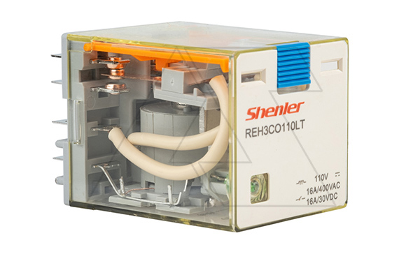 Купить Реле REH3CO110LT, 3CO, 16A(400VAC/30VDC), 110VDC, мех. индикация, тест-кнопка с блокировкой, LED Shenler фото