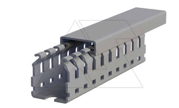 Перфокороб KKD 2530, органайзер для шкафов, 25x30х2000мм (ШxВхД), RAL 7030, серый фото