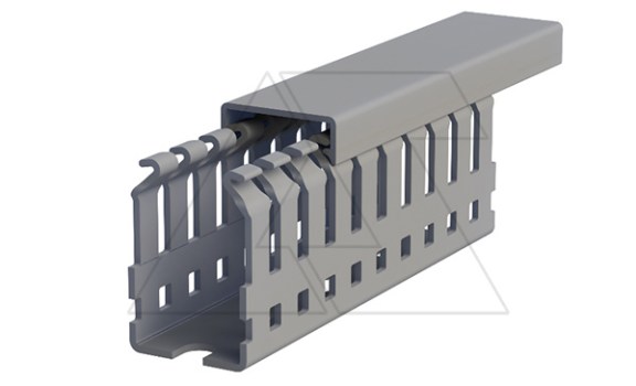 Перфокороб KKD 2540, органайзер для шкафов, 25x40х2000мм (ШxВхД), RAL 7030, серый фото