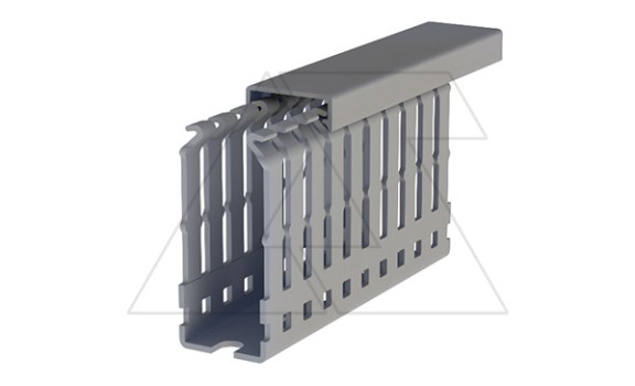 Перфокороб KKD 2560, органайзер для шкафов, 25x60х2000мм (ШxВхД), RAL 7030, серый фото