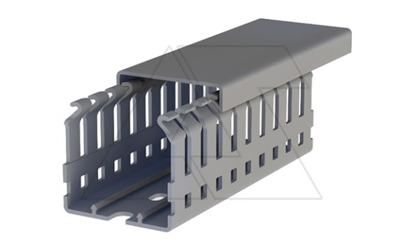 Перфокороб KKD 4040, органайзер для шкафов, 40x40х2000мм (ШxВхД), RAL 7030, серый фото