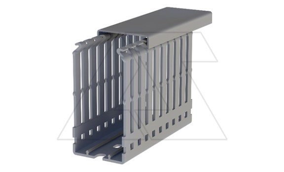 Перфокороб KKD 4080, органайзер для шкафов, 40x80х2000мм (ШxВхД), RAL 7030, серый фото
