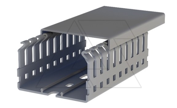 Перфокороб KKD 6040, органайзер для шкафов, 60x40х2000мм (ШxВхД), RAL 7030, серый фото