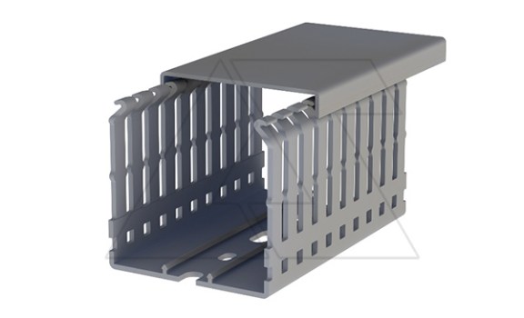 Перфокороб KKD 6060, органайзер для шкафов, 60x60х2000мм (ШxВхД), RAL 7030, серый фото