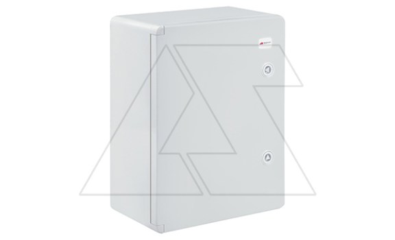 Щит навесной 400X300X170мм (ВхШхГ) с монт. панелью 345X235мм (ВхШ), с комплектом крепления на стену, дверь глухая, IP65, ABS пластик фото