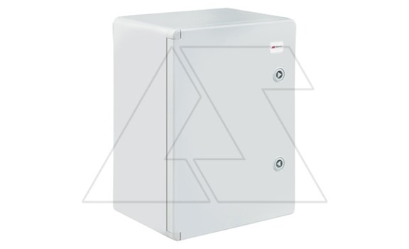 Щит навесной 400X300X220мм (ВхШхГ) с монт. панелью 345X235мм (ВхШ), с комплектом крепления на стену, дверь глухая, IP65, ABS пластик фото