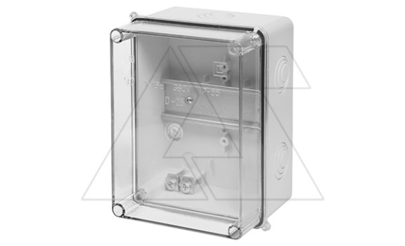 Коробка распред. CARBO-BOX, 118x158x80mm, с DIN-рейкой, прозрачная крышка, ABS/PC, GW 650°C, IP55 фото