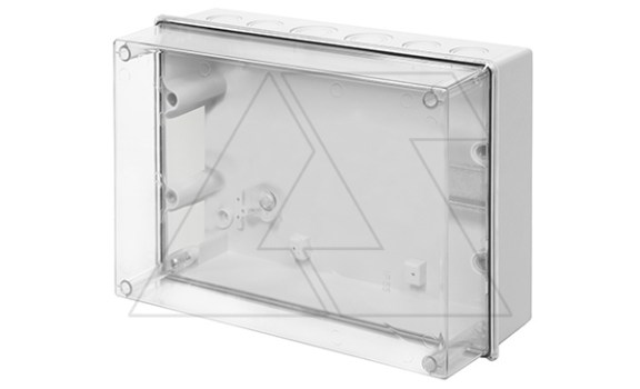 Коробка распред. CARBO-BOX, 303x214x123mm, с DIN-рейкой, прозрачная крышка, ABS/PC, GW 650°C, IP55 фото