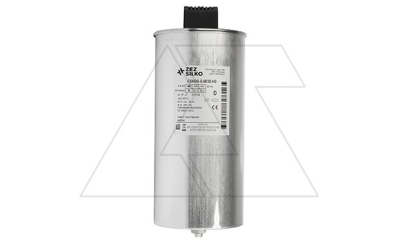 Конденсатор CSADG-0,48/30-HD, трехфазный, 30kVAr(480VAC), 25kVAr(440VAC), MKP заполненный газом, клеммник S=25mm², тяжелый режим, IP20 фото