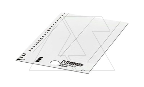 Табличка фиксируемая UniSheet US-EMP (44X7) 40 элементов, 44x7mm, белая фото