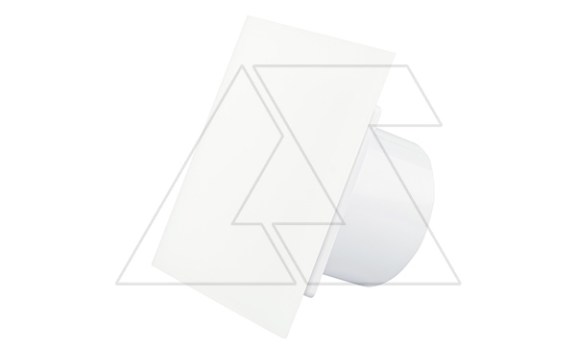 Вентилятор с декор. панелью dRim HS, Ø100мм, датчик влажности, таймер откл., вал на подш., ~230В, 8Вт, 93м³/ч, пластик, белый матовый фото