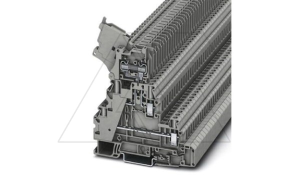 Клемма с держателем предохранителя UT 4-L/HESI (5X20) GY /6,2mm, винтовая, 4 присоед., 4(max 6)mm2, 6,3A/28A, 500V, серая фото